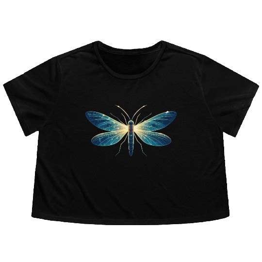 Moonlit Fireflies Flowy Cropped Tees
