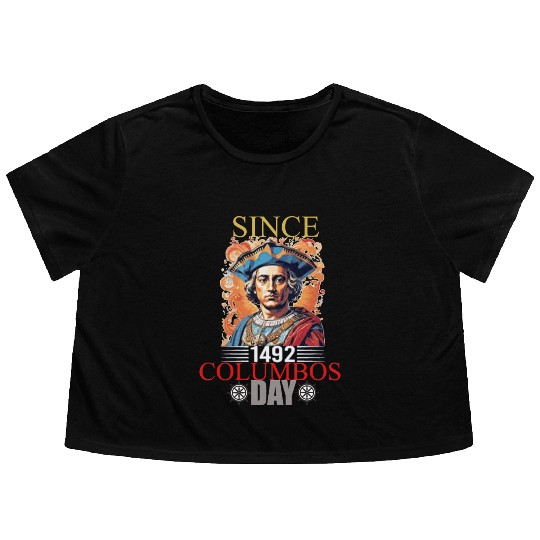 Columbus Day Celebration: Explore, Discover Flowy Cropped Tees