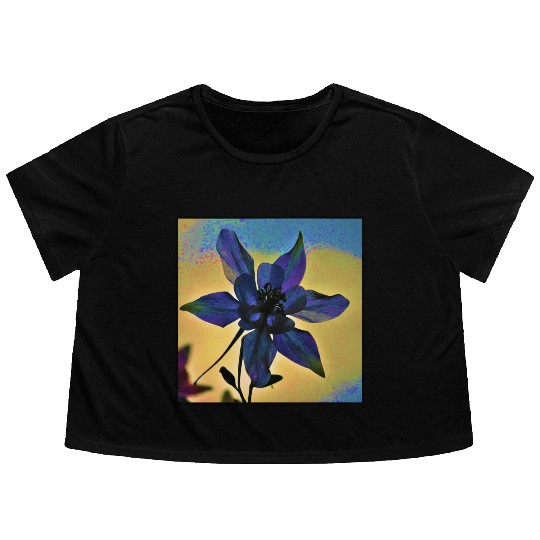 Columbine Color Flowy Cropped Tees