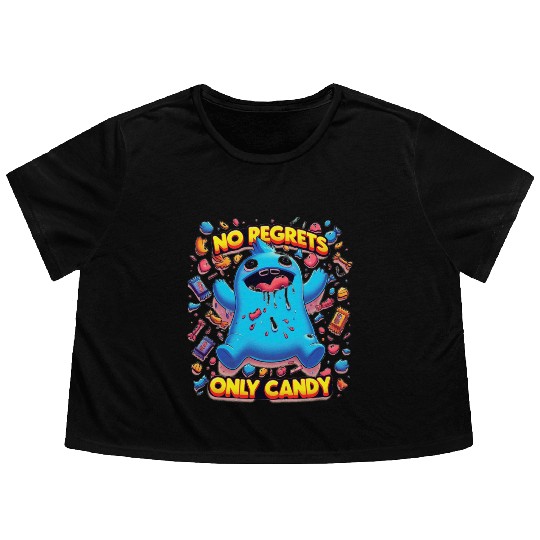 No Regrets Only Candy Flowy Cropped Tees