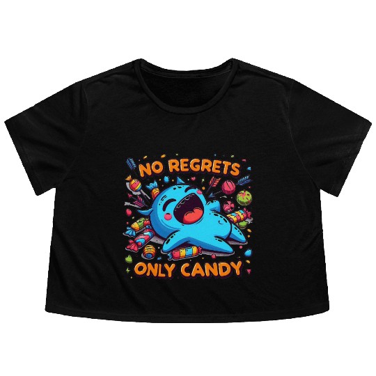 Disneyland No Regrets Only Candy Flowy Cropped Tees