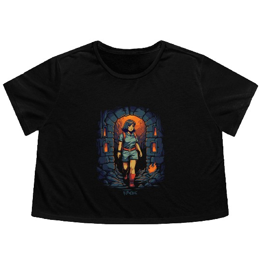Explore the Dungeon with Dora Flowy Cropped Tees