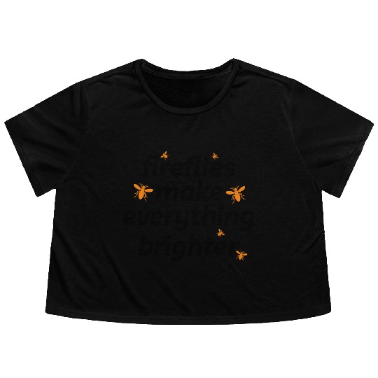 Fireflies Firefly Lightning Bug Insect Collector Flowy Cropped Tees