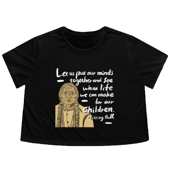 Indigenous People Logos Flowy Cropped Tees