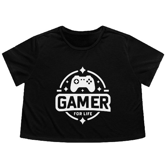 Gamer For Life Flowy Cropped Tees