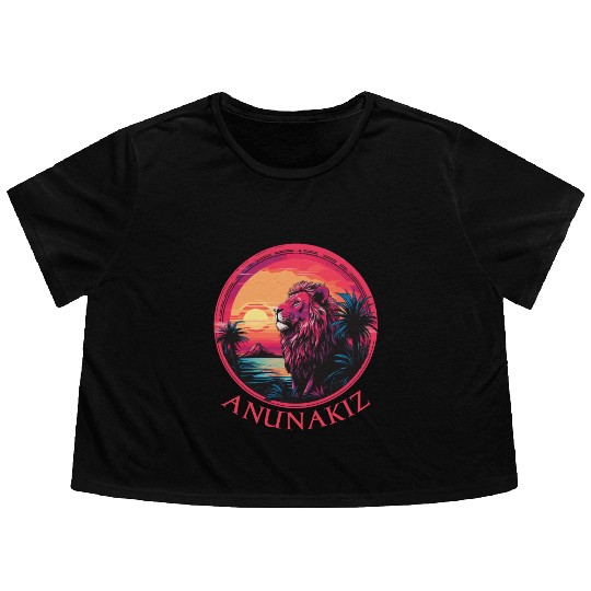 Anunakiz Lion of Ishtar’s Horizon Flowy Cropped Tees
