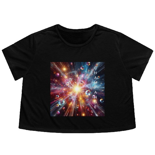 Champagne Supernova Flowy Cropped Tees