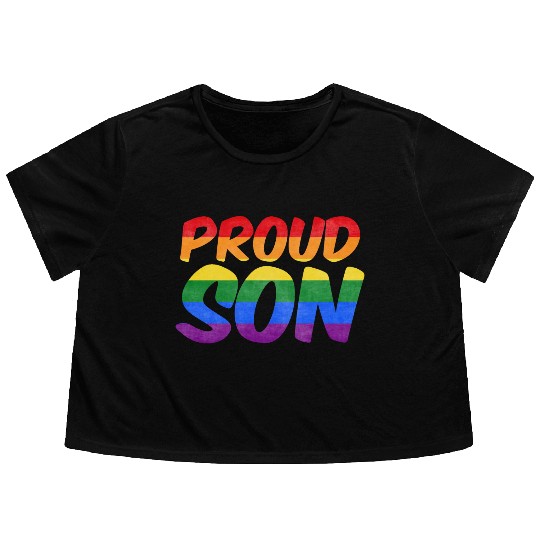 Just be yourself! (Proud Son) Flowy Cropped Tees
