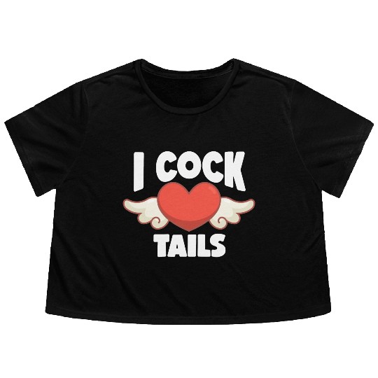 Funny I Love Cocktails 8 Flowy Cropped Tees