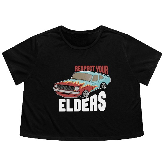 Funny Car Guy 2 Flowy Cropped Tees