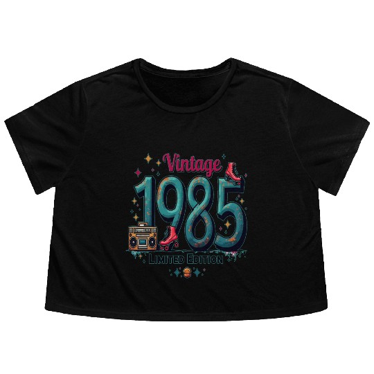 vintage 1985 limited edition Flowy Cropped Tees