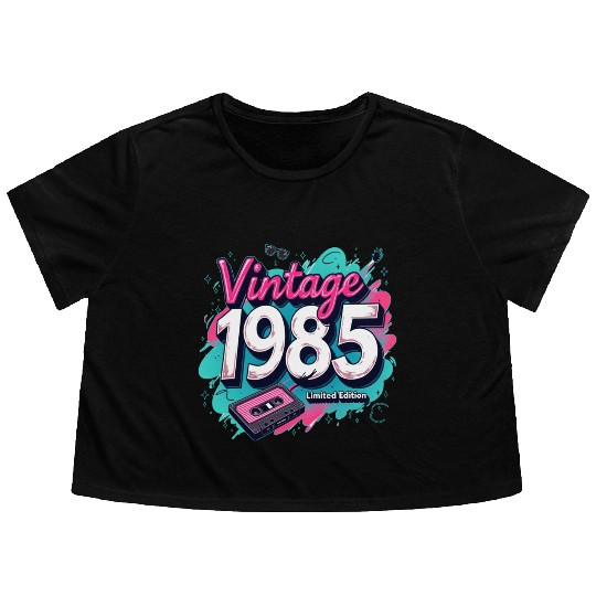 vintage 1985 limited edition Flowy Cropped Tees