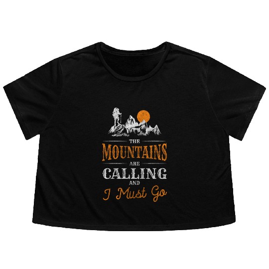 Mountaineering Climbing Alps Carabiner Flowy Cropped Tees