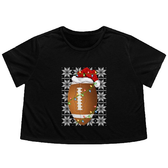Rugby Santa Flowy Cropped Tees