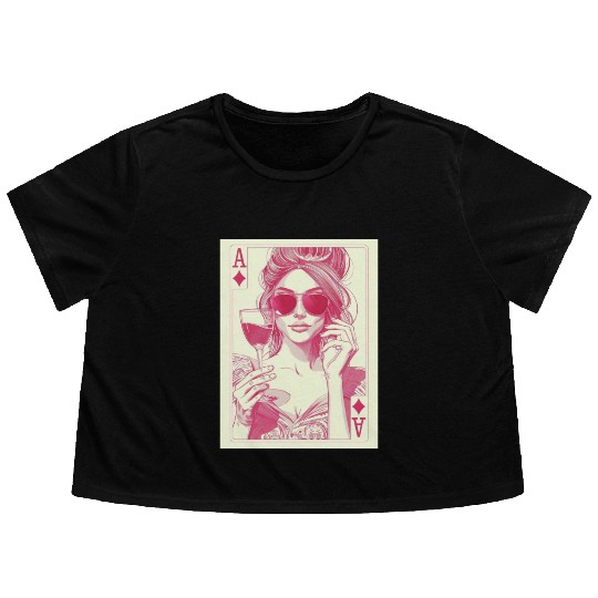 joker girl Flowy Cropped Tees