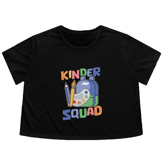Elementary Teacher Squad Flowy Cropped Tees