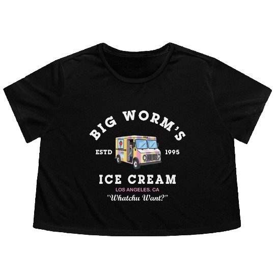 Big Worm s Ice Cream Whatchu Want Flowy Cropped Tees