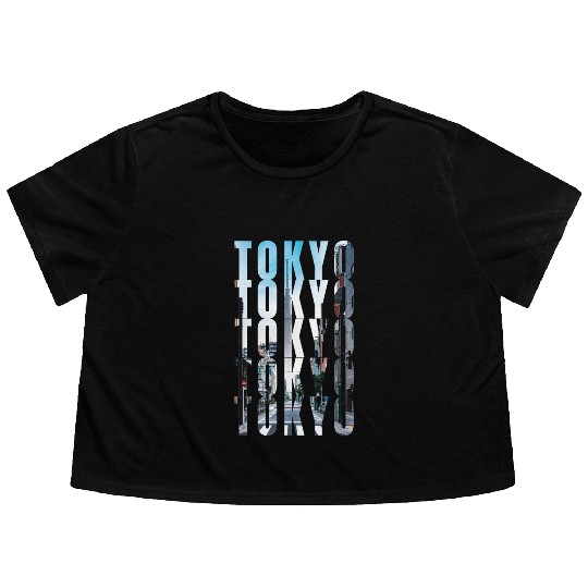 Tokyo Vibes Flowy Cropped Tees