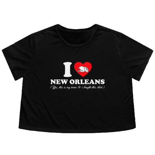 Groovy I Love New Orleans Flowy Cropped Tees