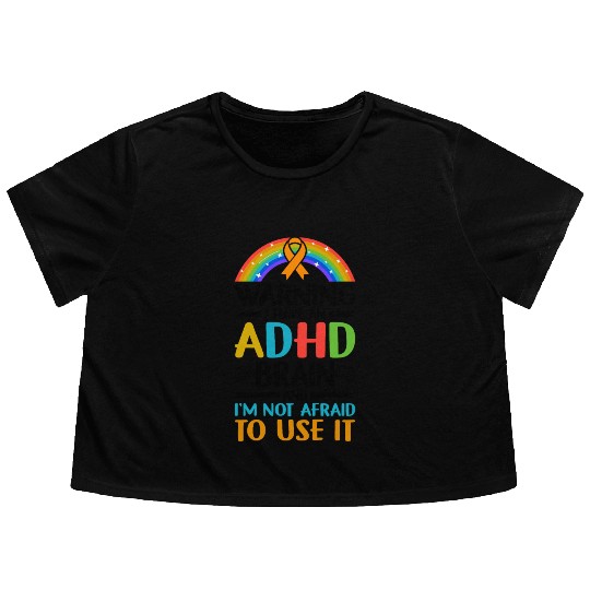 Autism Awareness Neurodivergent ADHD Flowy Cropped Tees