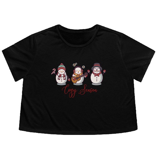 Cozy Season Flowy Cropped Tees