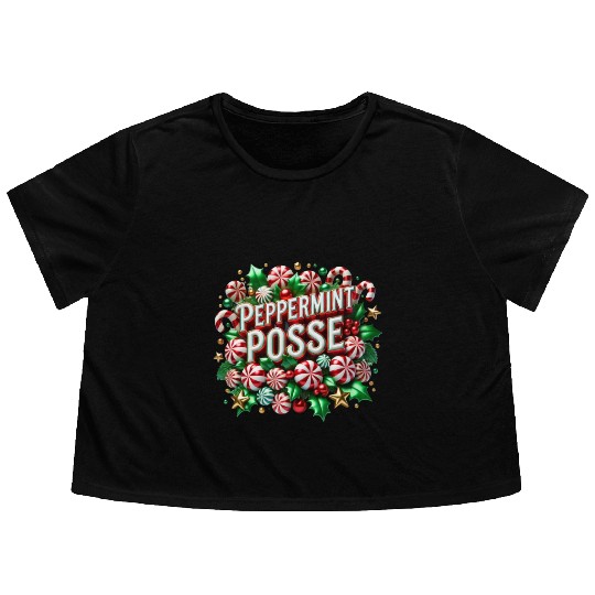 Peppermint Posse Flowy Cropped Tees