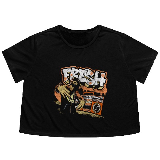 Spray Can Subway Streetwear Striking Flowy Cropped Tees