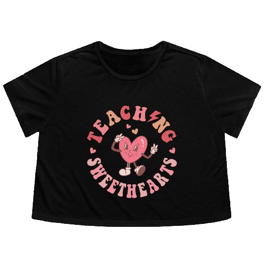 Teaching Sweethearts Flowy Cropped Tees