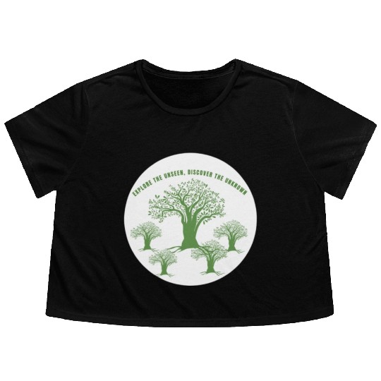 Green Tree Environmentalism Advocacy Flowy Cropped Tees