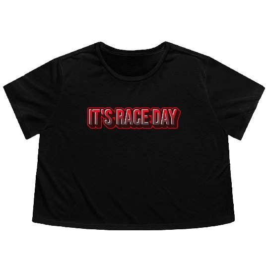 It's Race Day Flowy Cropped Tees