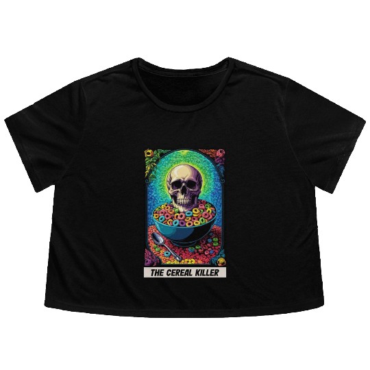 The Cereal Killer Flowy Cropped Tees