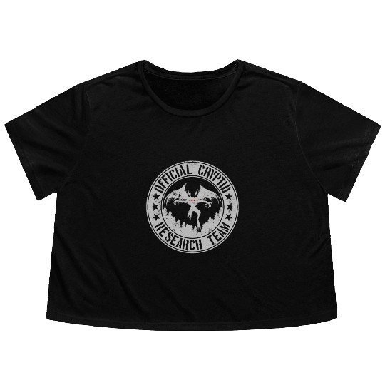 Official Cryptid Research Team | Cryptids Mothman Flowy Cropped Tees