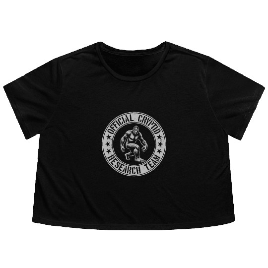 Official Cryptid Research Team Cryptids Sasquatch Flowy Cropped Tees