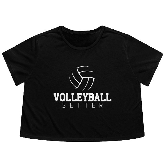 Volleyball Setter Flowy Cropped Tees