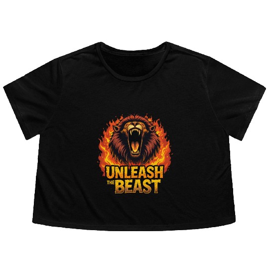 Unleash the Beast Flowy Cropped Tees