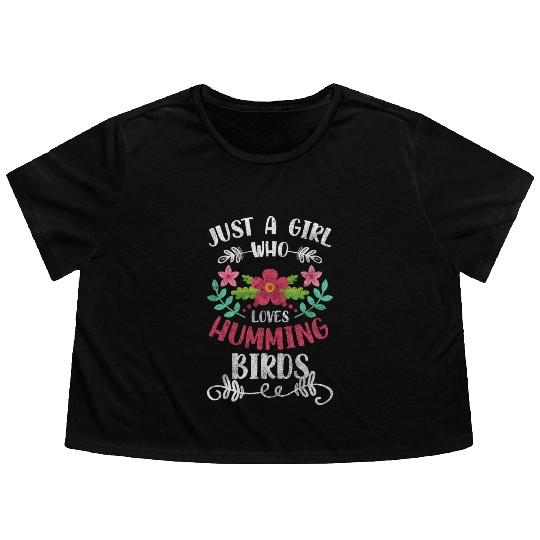 Hummingbird Nature Biodiversity Life Flowy Cropped Tees