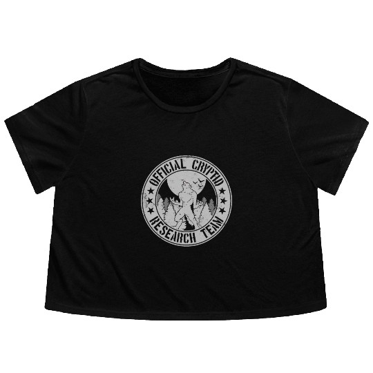 Cryptid Research Team | Werewolf Folklore Dogman Flowy Cropped Tees