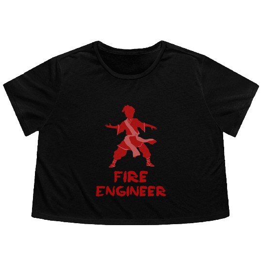 Fire Engineer Flowy Cropped Tees