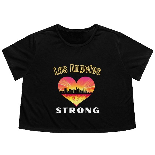 Los Angeles Strong Flowy Cropped Tees