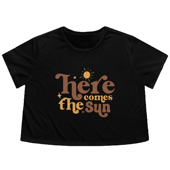 Here Comes The Sun Flowy Cropped Tees