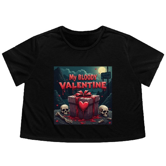 My bloody Valentine Flowy Cropped Tees