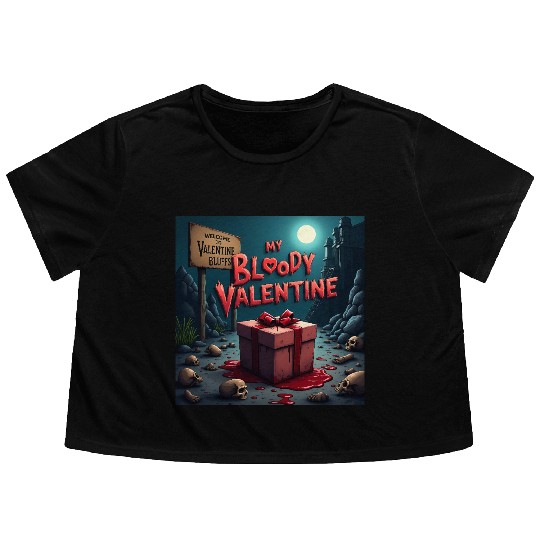 My bloody Valentine Flowy Cropped Tees