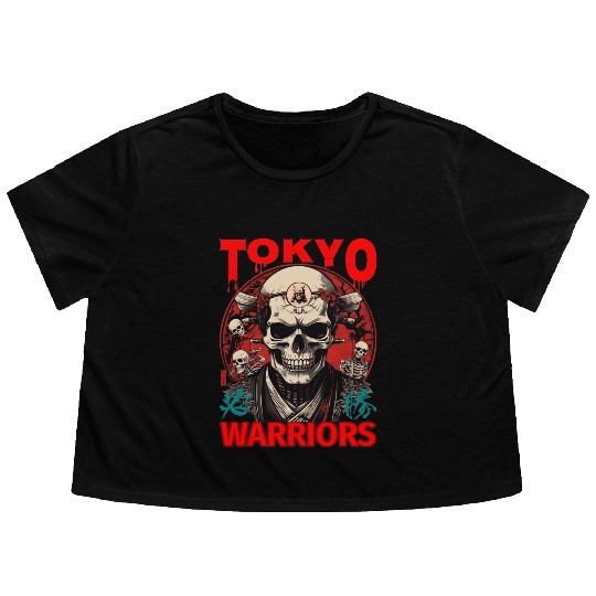 tokyo Warriors Flowy Cropped Tees