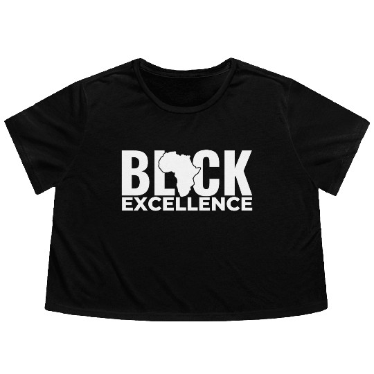 Black Excellence Flowy Cropped Tees