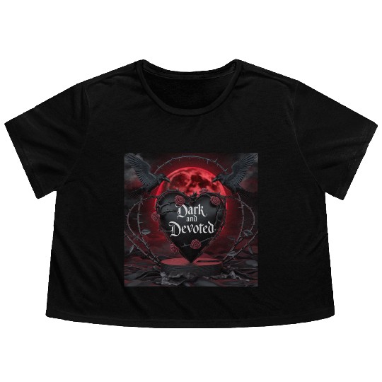 Devote saint Valentine Flowy Cropped Tees