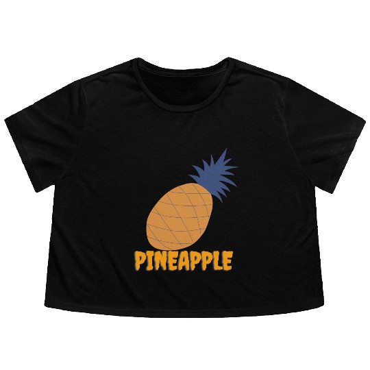 Flowy Cropped Tees pineapple