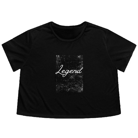 Father, Drummer, Legend. Flowy Cropped Tees