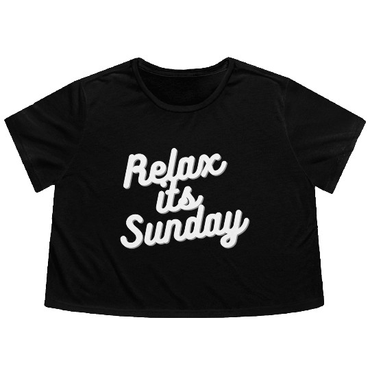 Relax It's Sunday Flowy Cropped Tees