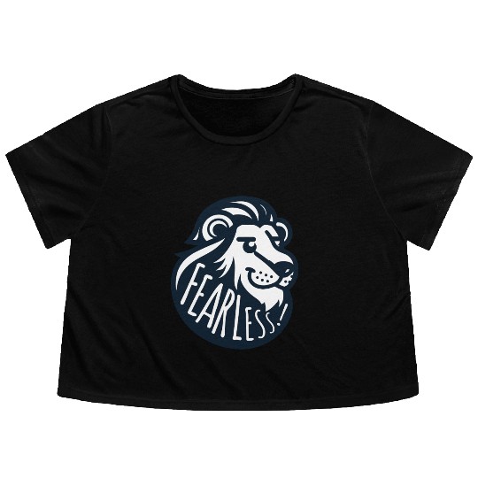 fearless lion Flowy Cropped Tees