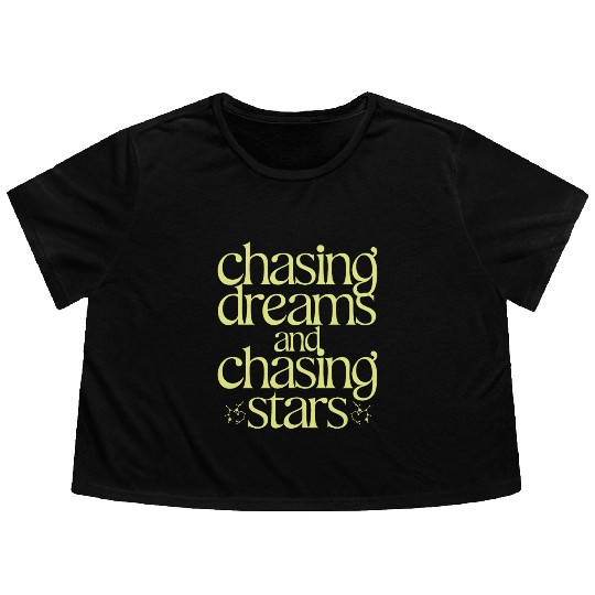 Sagittarius Zodiac Chasing Dreams And Chasing Flowy Cropped Tees
